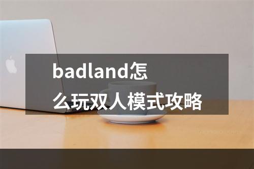 badland怎么玩双人模式攻略