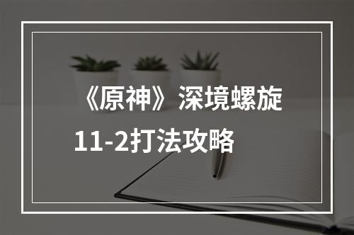 《原神》深境螺旋11-2打法攻略