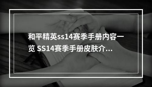 和平精英ss14赛季手册内容一览 SS14赛季手册皮肤介绍