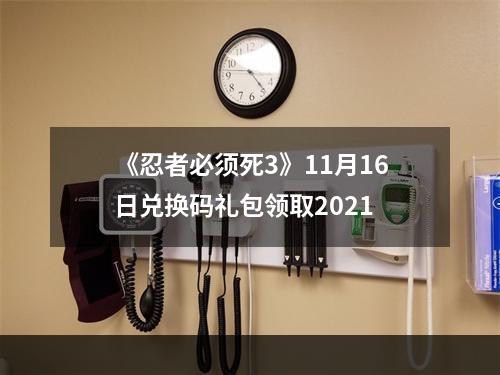 《忍者必须死3》11月16日兑换码礼包领取2021