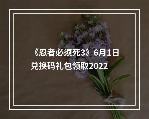 《忍者必须死3》6月1日兑换码礼包领取2022