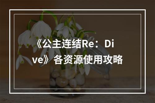 《公主连结Re：Dive》各资源使用攻略