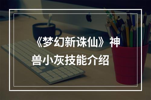 《梦幻新诛仙》神兽小灰技能介绍