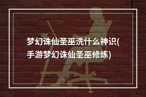 梦幻诛仙圣巫洗什么神识(手游梦幻诛仙圣巫修炼)