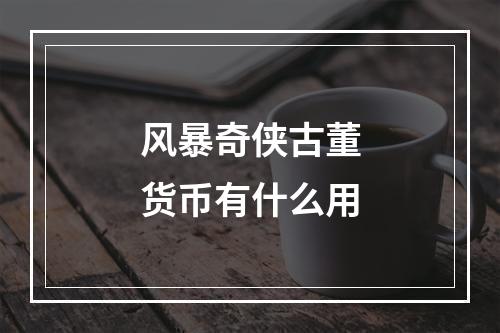 风暴奇侠古董货币有什么用