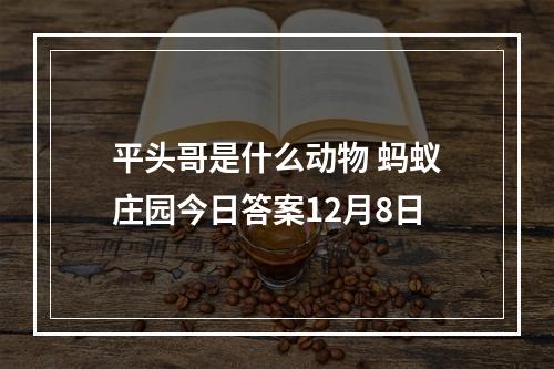 平头哥是什么动物 蚂蚁庄园今日答案12月8日