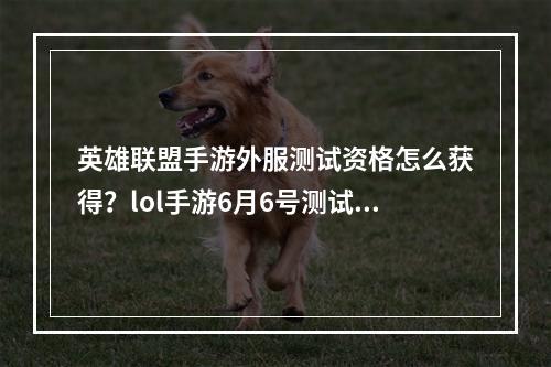 英雄联盟手游外服测试资格怎么获得？lol手游6月6号测试资格申请[多图]