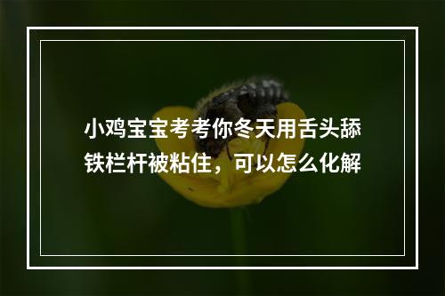 小鸡宝宝考考你冬天用舌头舔铁栏杆被粘住，可以怎么化解