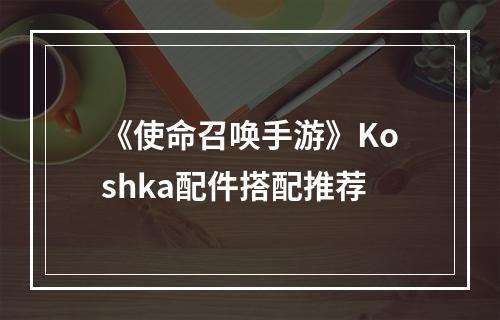 《使命召唤手游》Koshka配件搭配推荐