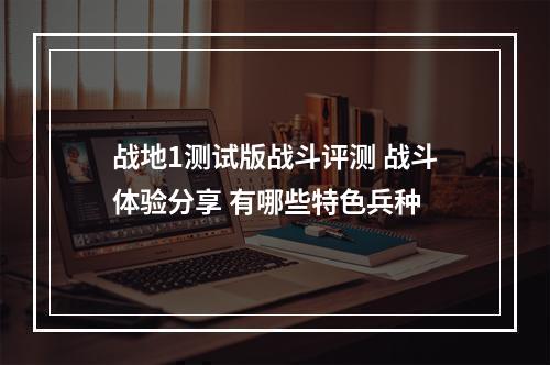 战地1测试版战斗评测 战斗体验分享 有哪些特色兵种