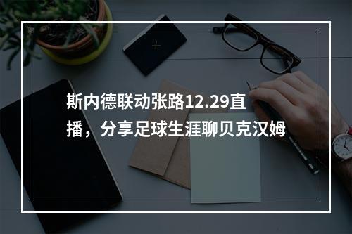 斯内德联动张路12.29直播，分享足球生涯聊贝克汉姆