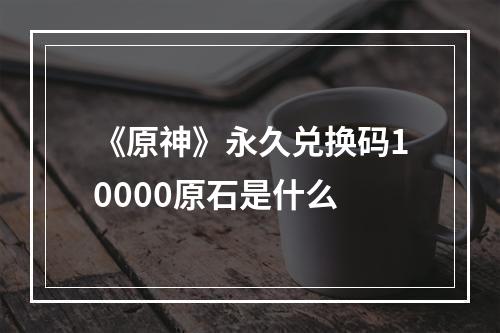 《原神》永久兑换码10000原石是什么