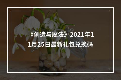 《创造与魔法》2021年11月25日最新礼包兑换码