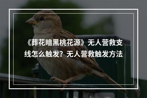 《葬花暗黑桃花源》无人营救支线怎么触发？无人营救触发方法