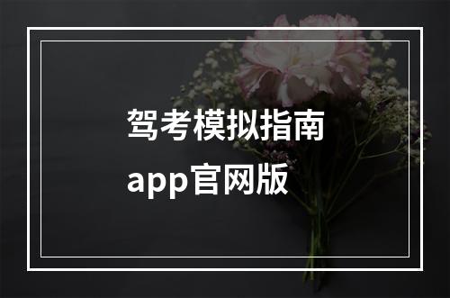 驾考模拟指南app官网版