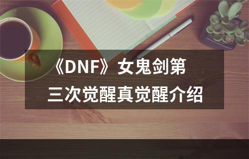 《DNF》女鬼剑第三次觉醒真觉醒介绍