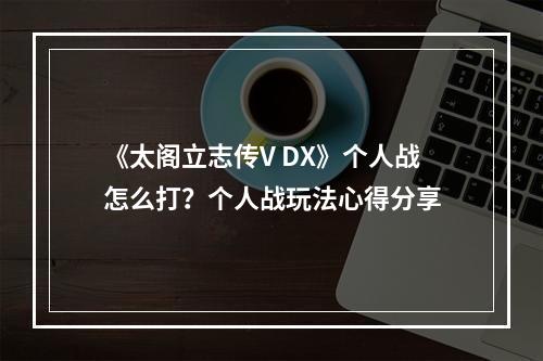 《太阁立志传V DX》个人战怎么打？个人战玩法心得分享