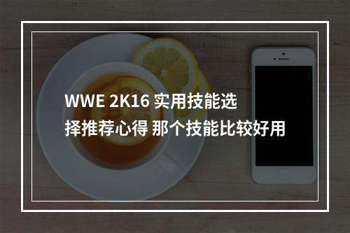 WWE 2K16 实用技能选择推荐心得 那个技能比较好用