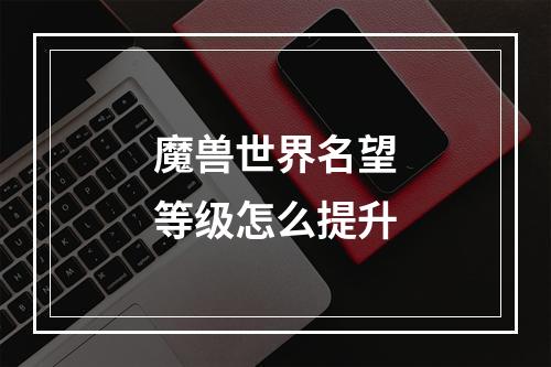 魔兽世界名望等级怎么提升