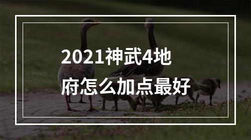 2021神武4地府怎么加点最好