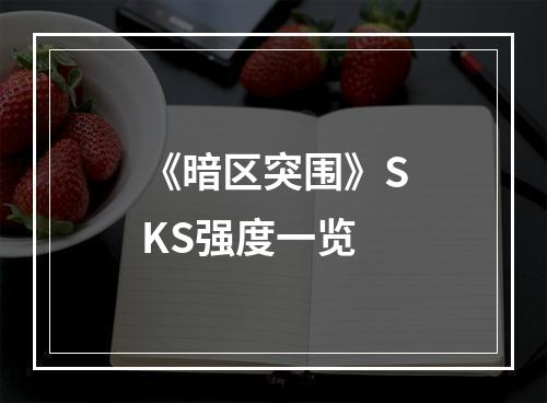 《暗区突围》SKS强度一览