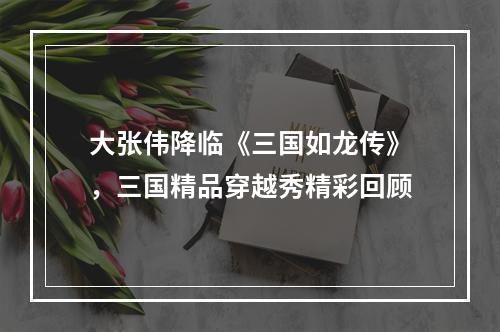 大张伟降临《三国如龙传》，三国精品穿越秀精彩回顾