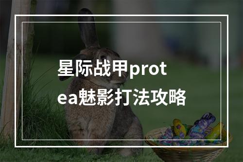 星际战甲protea魅影打法攻略