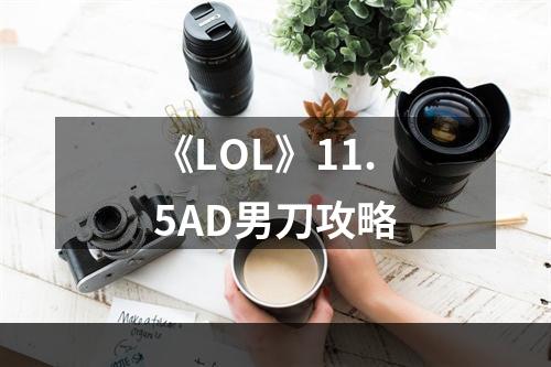 《LOL》11.5AD男刀攻略