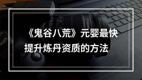 《鬼谷八荒》元婴最快提升炼丹资质的方法