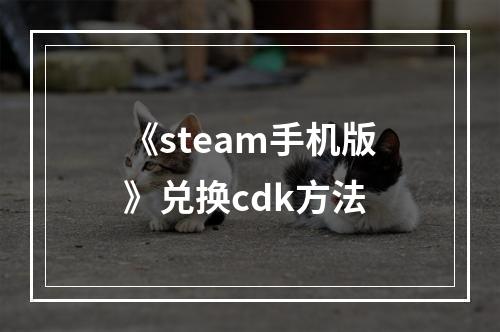 《steam手机版》兑换cdk方法