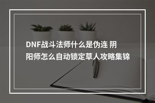 DNF战斗法师什么是伪连 阴阳师怎么自动锁定草人攻略集锦