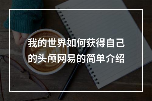 我的世界如何获得自己的头颅网易的简单介绍