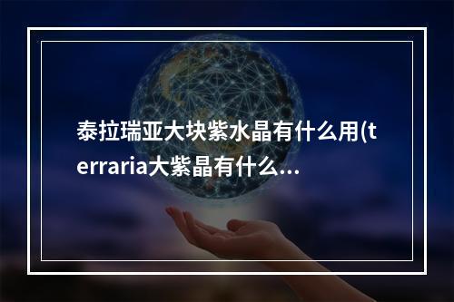 泰拉瑞亚大块紫水晶有什么用(terraria大紫晶有什么用)