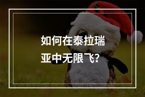 如何在泰拉瑞亚中无限飞？