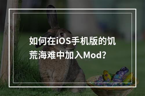 如何在iOS手机版的饥荒海难中加入Mod？