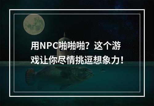 用NPC啪啪啪？这个游戏让你尽情挑逗想象力！