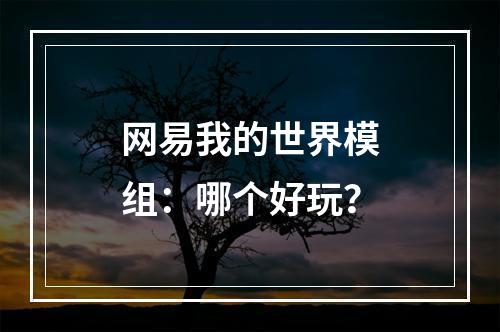 网易我的世界模组：哪个好玩？