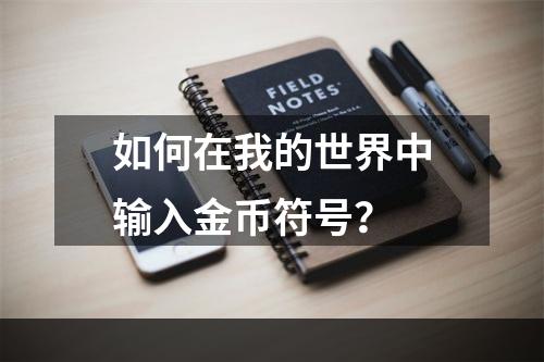 如何在我的世界中输入金币符号？