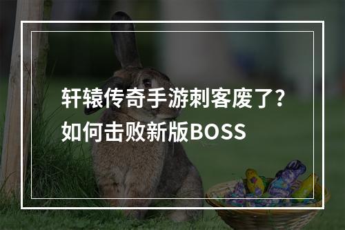 轩辕传奇手游刺客废了？如何击败新版BOSS