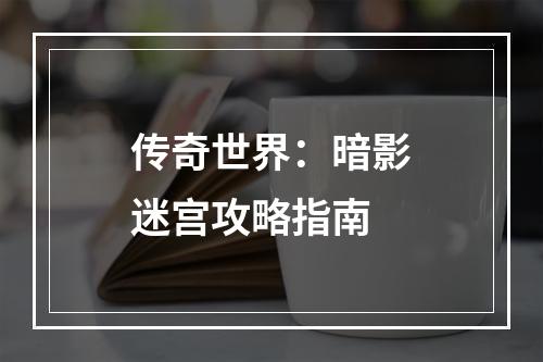 传奇世界：暗影迷宫攻略指南