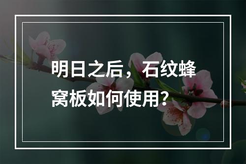 明日之后，石纹蜂窝板如何使用？