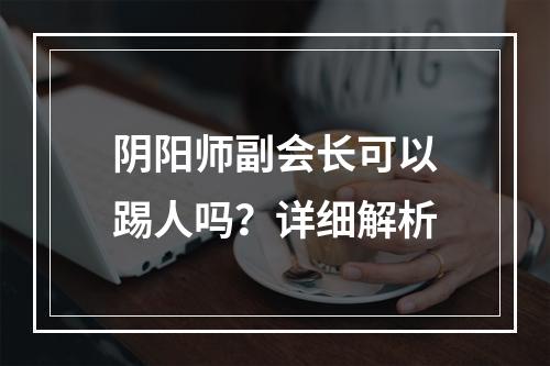 阴阳师副会长可以踢人吗？详细解析