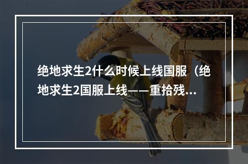 绝地求生2什么时候上线国服（绝地求生2国服上线——重拾残存的荣耀和激情）