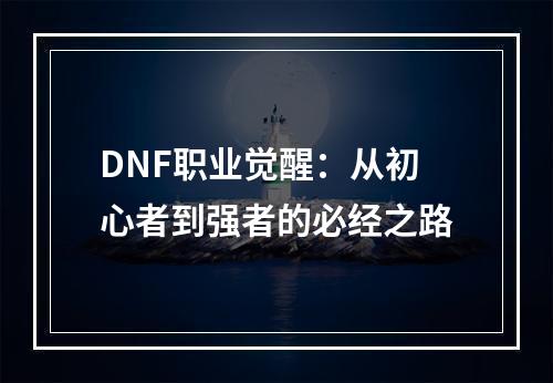 DNF职业觉醒：从初心者到强者的必经之路