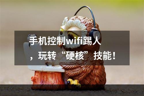 手机控制wifi踢人，玩转“硬核”技能！