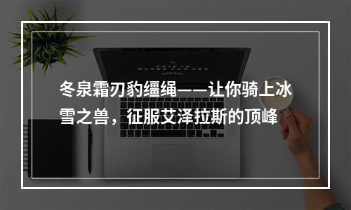 冬泉霜刃豹缰绳——让你骑上冰雪之兽，征服艾泽拉斯的顶峰