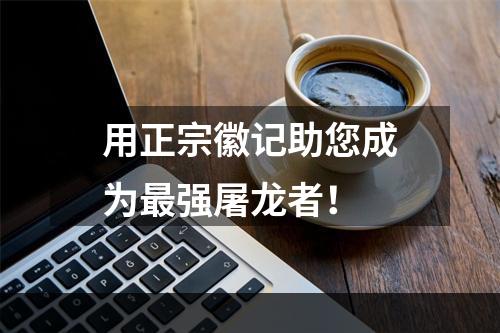 用正宗徽记助您成为最强屠龙者！