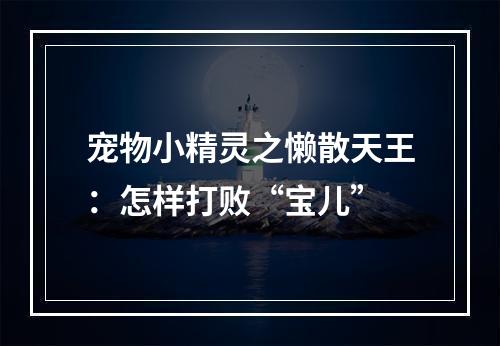 宠物小精灵之懒散天王：怎样打败“宝儿”