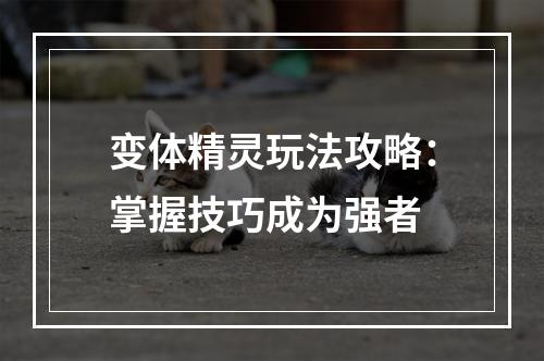 变体精灵玩法攻略：掌握技巧成为强者