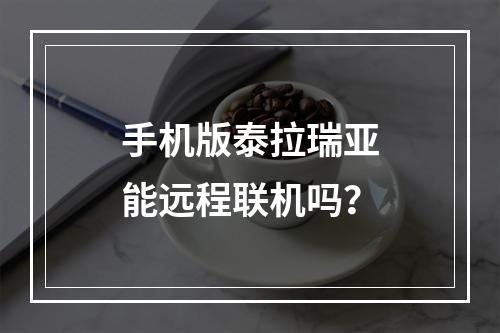 手机版泰拉瑞亚能远程联机吗？